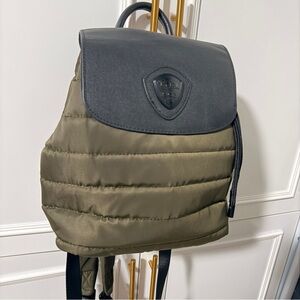 Pajar Olive and Black Puffer Backpack Handbag